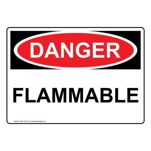 OSHA DANGER Flammable Sign ODE-13775
