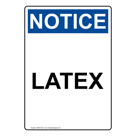 Portrait OSHA NOTICE Latex Sign ONEP-33211