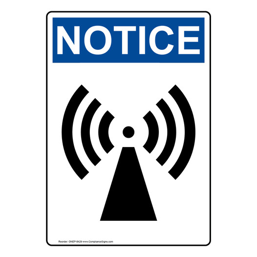 OSHA NOTICE Symbol Only - Radio Frequency Hazard Sign ONEP-8429
