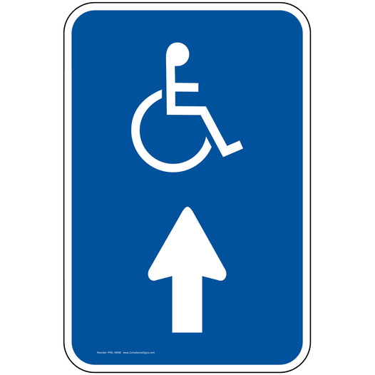 Handicap Symbol Sign With Up Arrow PKE-18498