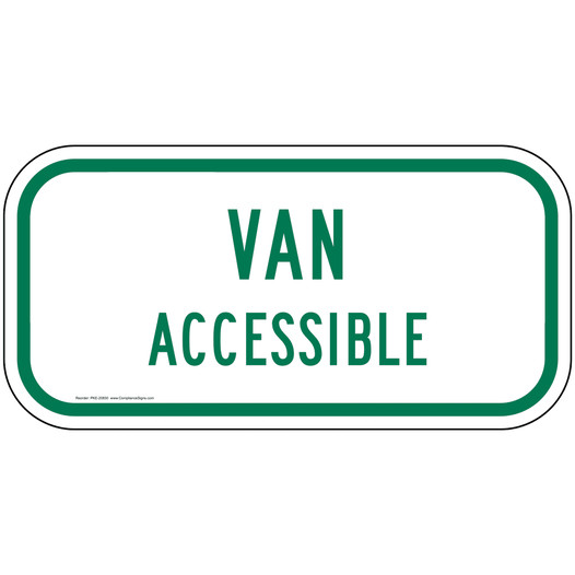Van Accessible Sign for Parking Control PKE-20830