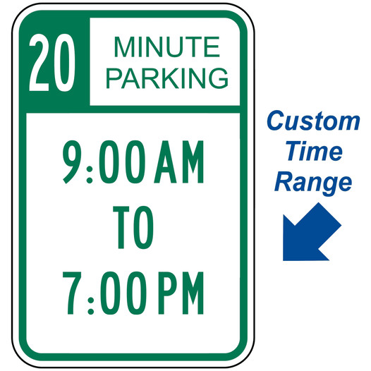 20 Minute Parking Sign for Parking Control PKE-21380