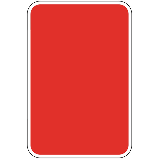 Vertical Sign - Blank - Red Blank Write-On Sign