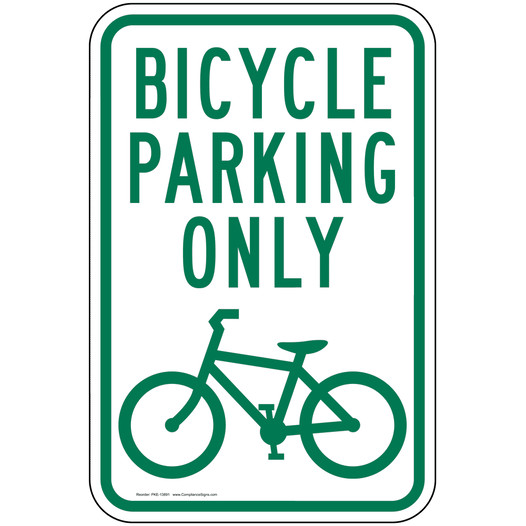 Bicycle Parking Only Sign for Parking Control PKE-13891