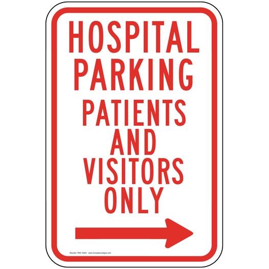 Hospital Parking Only Sign for Parking Control PKE-15451