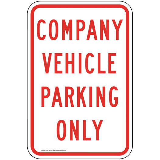Company Vehicle Only Sign for Parking Control PKE-16518