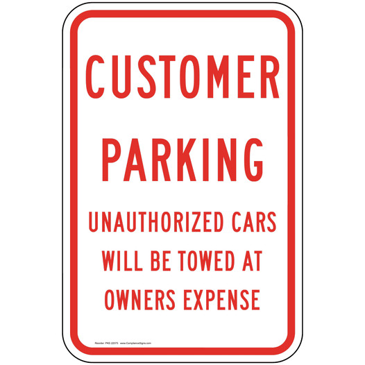 Customer Parking Sign for Parking Control PKE-22075