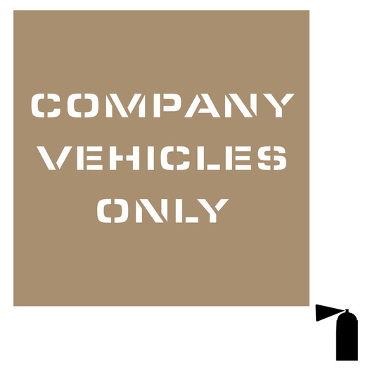 COMPANY VEHICLES ONLY Stencil NHE-19063 Parking Reserved