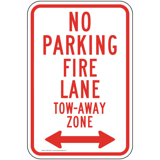 Fire Zone Sign with Arrows PKE-21270