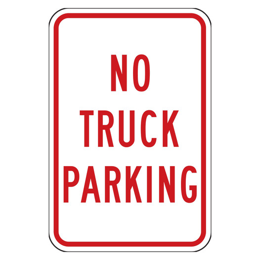 Reflective No Truck Parking Sign CS684262