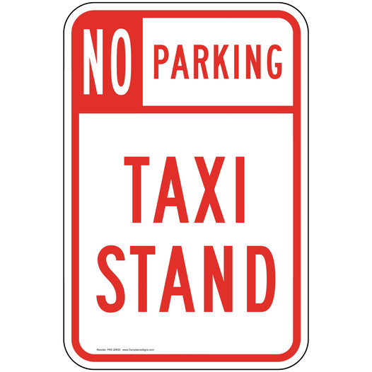 No Parking Taxi Stand Sign for Parking Control PKE-20635