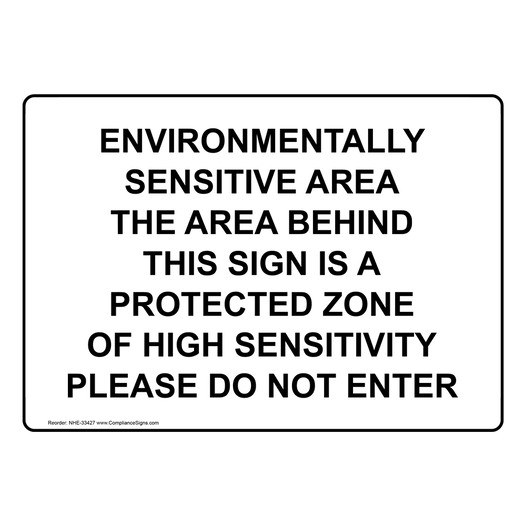 Environmentally Sensitive Area The Area Behind Sign NHE-33427