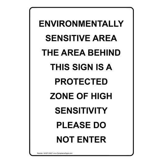 Portrait Environmentally Sensitive Area The Sign NHEP-33427