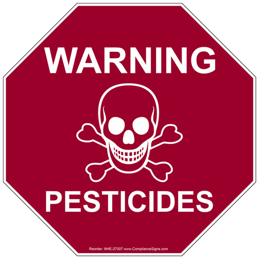 Warning Pesticides Sign for Hazmat NHE-27307