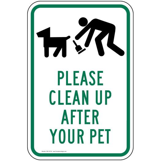 Please Clean Up After Your Pet Sign PKE-16718