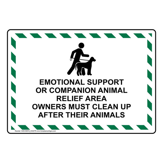ANIMAL RELIEF AREA Sign With Symbol NHE-50919_WGSTR