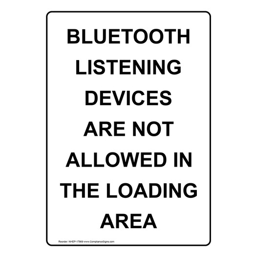 Portrait Bluetooth Listening Devices Are Not Sign NHEP-17869