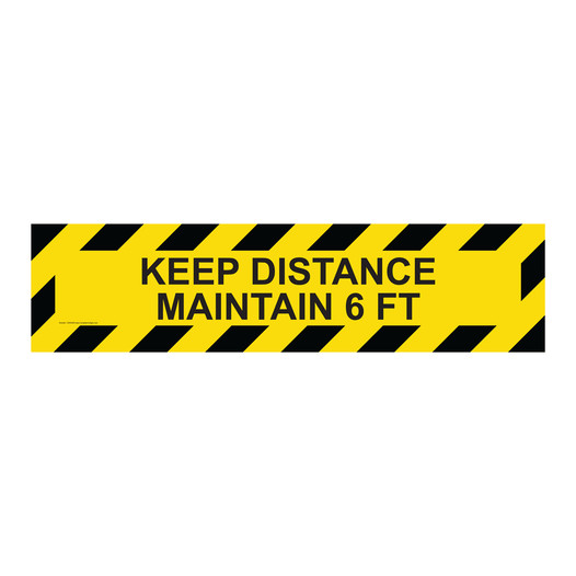 Keep Distance Maintain 6 Ft Floor Label CS838280