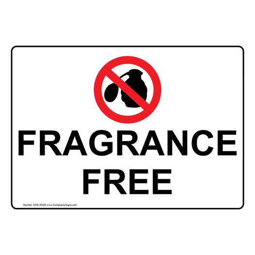 Fragrance Free Sign With Symbol NHE-35320