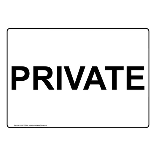 Private Sign NHE-35588