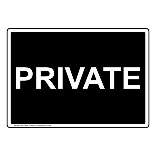 Private Sign NHE-35588_BLK