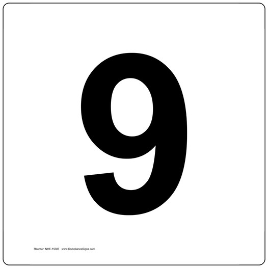 Number 9 Sign NHE-15387