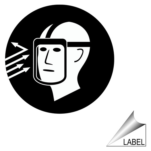 Eye Hazard Symbol Label LABEL-SYM-211-a PPE - Eye