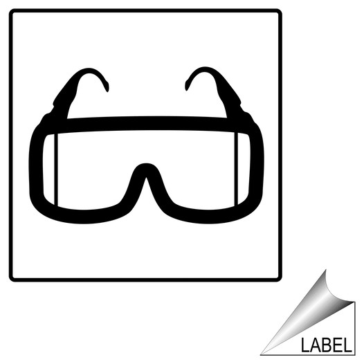 Safety Goggles Symbol Label for PPE LABEL_SYM_26_c