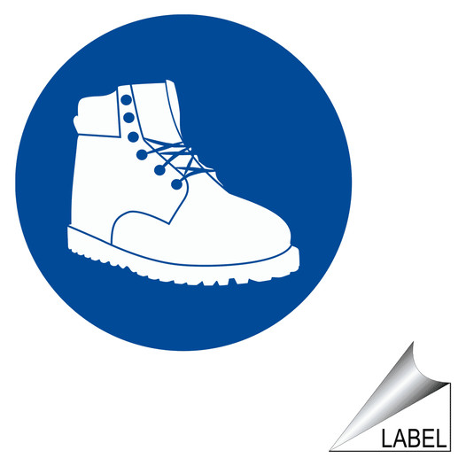 Safety Shoes Symbol Label LABEL-CIRCLE-36-b PPE - Foot