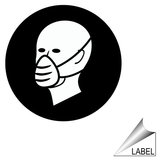 Face Mask Symbol Label LABEL-SYM-29-R PPE - General