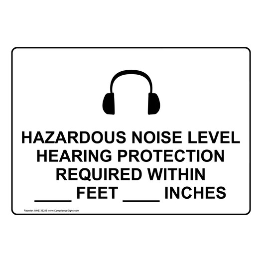 PPE Hearing Sign Hazardous Noise Level Hearing Protection