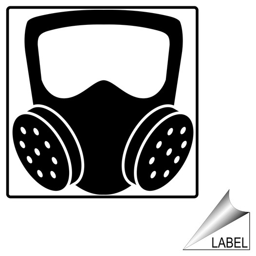 Respirator Full Face Symbol Label LABEL-SYM-31-c PPE - Respirator