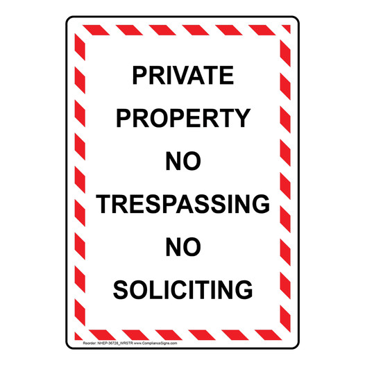 Portrait Private Property No Trespassing Sign NHEP-36728_WRSTR