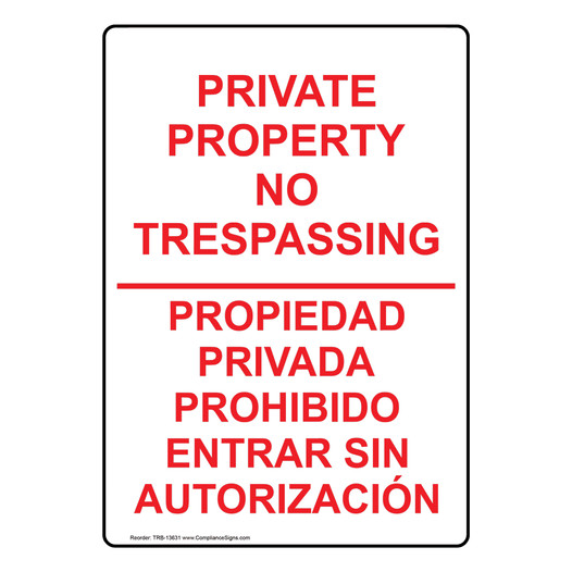 Private Property Sign TRB-13631 No Soliciting / Trespass
