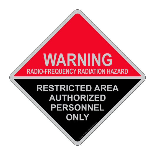 Warning Radio Frequency Radiation Hazard Sign RF-0012