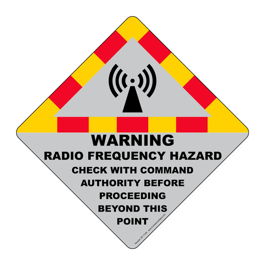 Warning Radio Frequency Hazard Sign RF-17184 Process Hazards