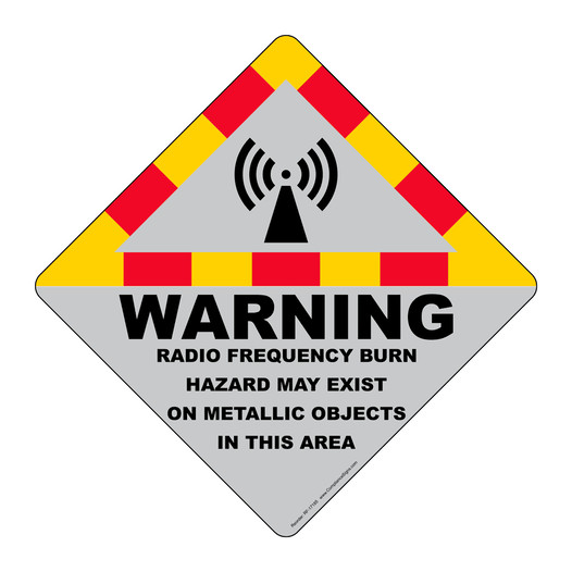 Warning Radio Frequency Burn Hazard Sign RF-17185