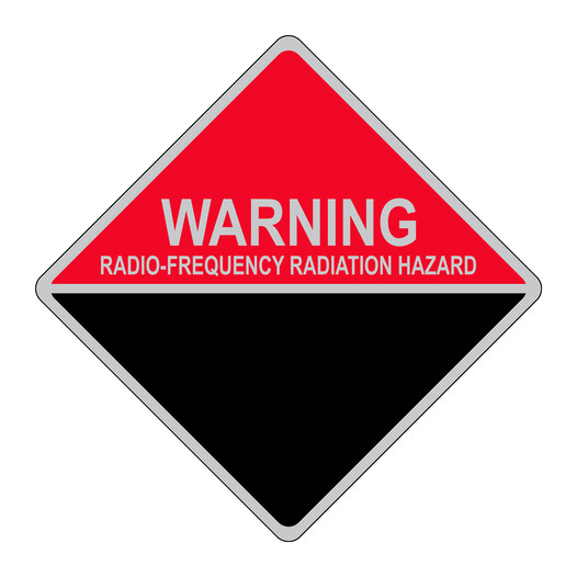 Warning Radio Frequency Radiation Hazard Custom Sign RF-CUSTOM
