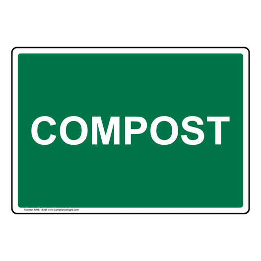 Compost Sign for Recyclable Items NHE-18399