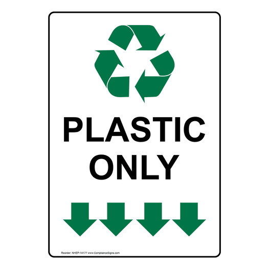 Portrait Plastic Only Sign With Symbol NHEP-14177
