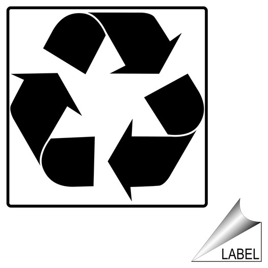Recycle Symbol Label for Recycling / Trash / Conserve LABEL_SYM_98