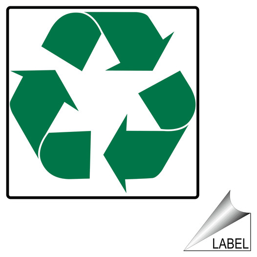 Recycle Symbol Label LABEL-SYM-98-a Recycling / Trash / Conserve