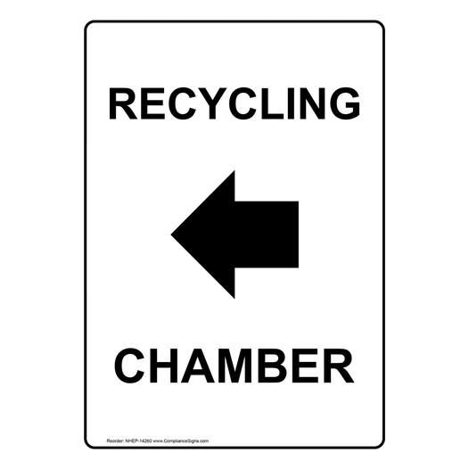 Portrait Recycling Chamber Sign With Symbol NHEP-14260