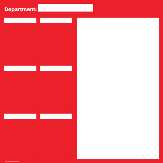 Red Document Holder Dry Erase KPI Board CS766733