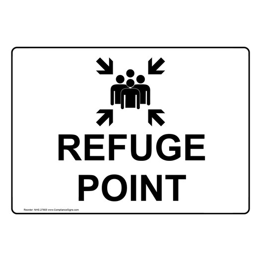 Refuge Point Sign for Emergency Response NHE-27805