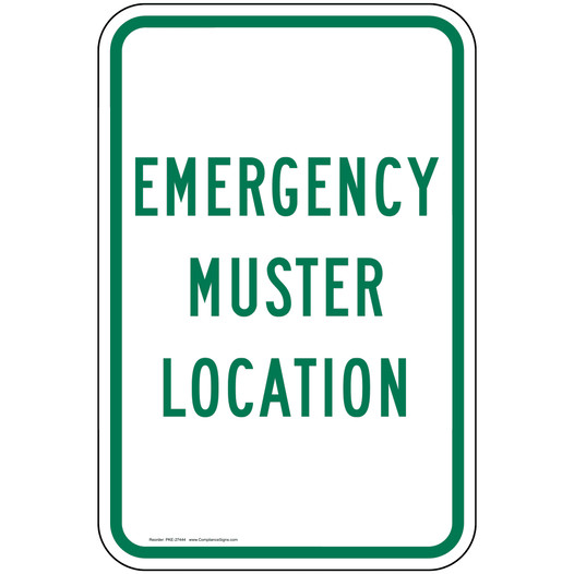 Emergency Muster Location Sign PKE-27444