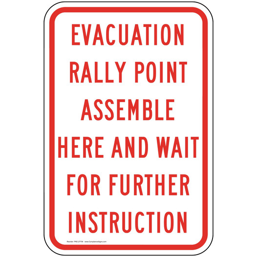 Evacuation Rally Point Sign for Emergency Response PKE-27704