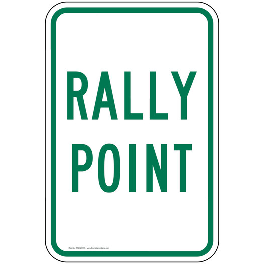 Rally Point Sign for Emergency Response PKE-27735