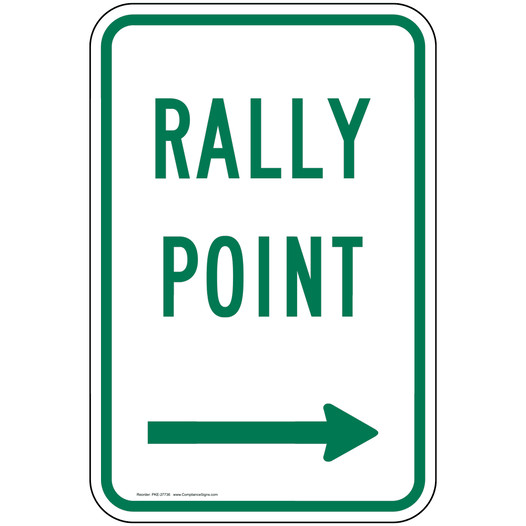 Rally Point [ Right Arrow ] Sign PKE-27736
