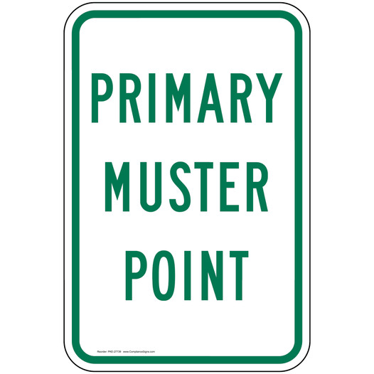 Primary Muster Point Sign for Emergency Response PKE-27739